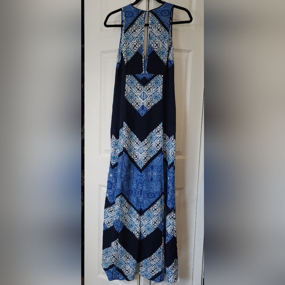 ASOS Warehouse Maxi Dress, Blue Print, Size US 6 - Picture 8 of 8